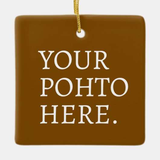 Personalisierter Foto Name Minimal Monogramm Moder Keramikornament (Vorderseite)
