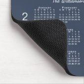 Personalisierter Foto Name Navy Blue 2023 Kalender Mousepad (Ecke)