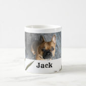 Personalisierter Foto Name Niedlich Hund Kaffeemas Kaffeetasse (Mittel)