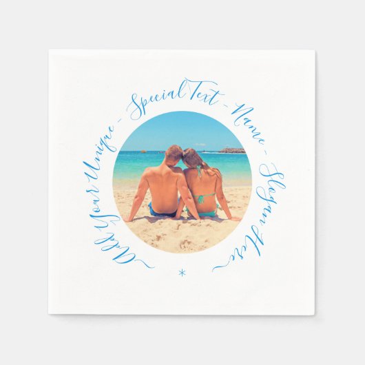 Personalisierter Foto Napkins mit benutzerdefinier Serviette (Vorderseite)