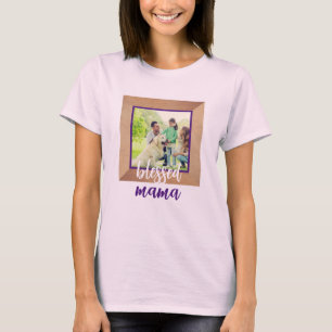 Personalisierter Foto   Niedlich gesegnete Mama T-Shirt
