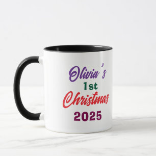 Personalisierter Foto-Olivias 1. Weihnachtsbaum Tasse