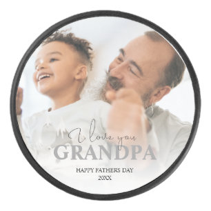 Personalisierter Foto-Opa-Hockeypuck Eishockey Puck
