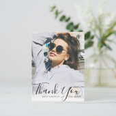 Personalisierter Foto Overlay Abschluss vielen Dan Postkarte (Stehend Vorderseite)
