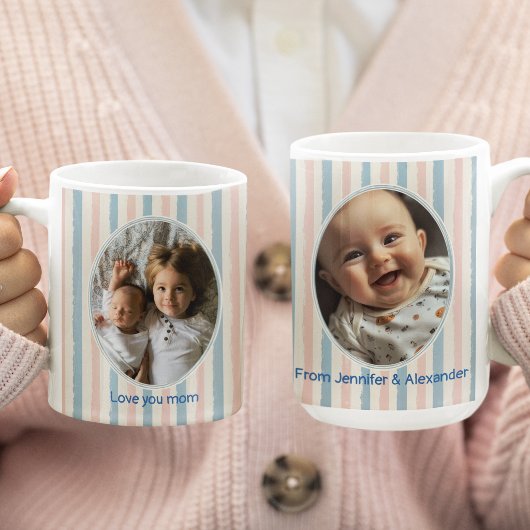 Personalisierter Foto-Pastellrahmen Muttertag Kaffeetasse