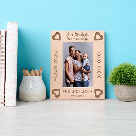 Personalisierter Foto-Rahmen mit Individuelle Name Geätzte Rahmen