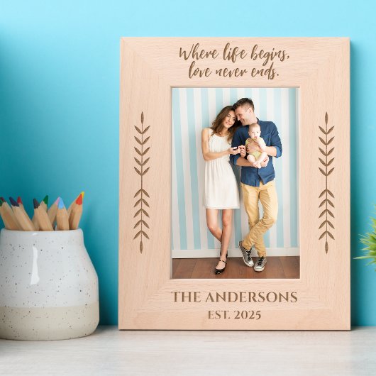 Personalisierter Foto-Rahmen mit Individuelle Name Geätzte Rahmen