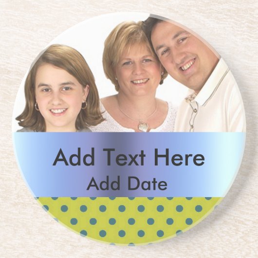 Personalisierter Foto-Sandstein-Untersetzer Untersetzer (Vorne)