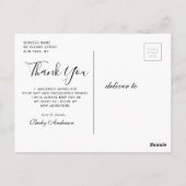 Personalisierter Foto Script Abschluss vielen Dank Postkarte (Rückseite)