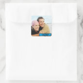 Personalisierter Foto Spaß modern Quadratischer Aufkleber (Tasche)