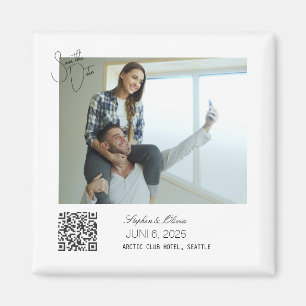 Personalisierter Foto-Speichern-Sie-das-Datum-Hoch Magnet