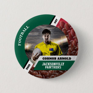 Personalisierter Foto-Sport-Button/Pin Fußball Hin Button