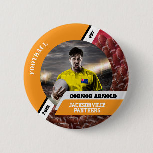 Personalisierter Foto-Sport-Button/Pin Fußballknop Button