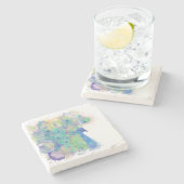 Personalisierter Foto Stone Untersetzer (Seitenansicht)