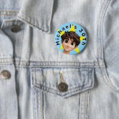 Personalisierter Foto-Text und Name Geburtstag Button (Beispiel)