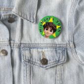Personalisierter Foto-Text und Name Geburtstag Button (Beispiel)
