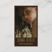 personalisierter Foto Trendfotograf qr Code Visitenkarte (Vorderseite)