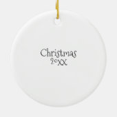 Personalisierter Foto und benutzerdefinierter Text Keramik Ornament (Hinten)