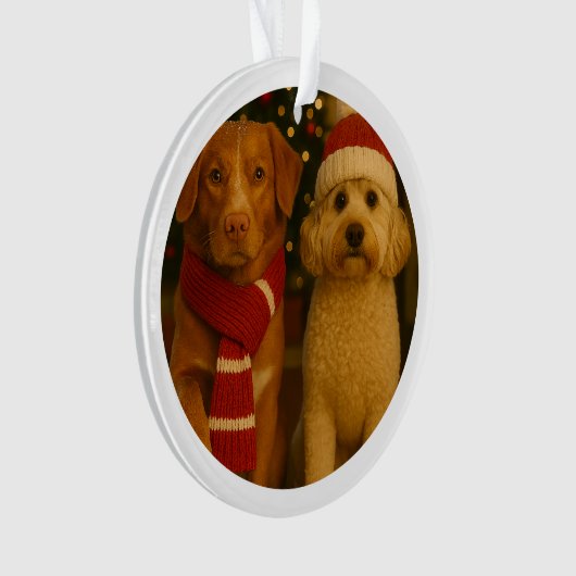 Personalisierter Foto und benutzerdefinierter Text Ornament (Vorderseite)