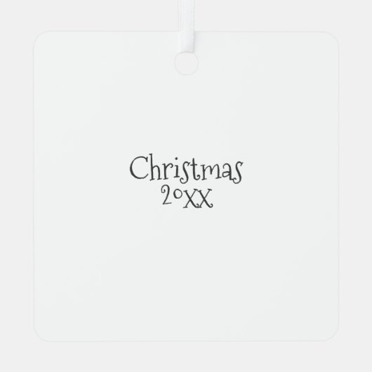 Personalisierter Foto und benutzerdefinierter Text Ornament Aus Metall (Rückseite)