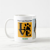 Personalisierter Foto- und Dogenname Kaffeetasse (Links)