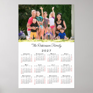 Personalisierter Foto- und Namenskalender 2027 Poster