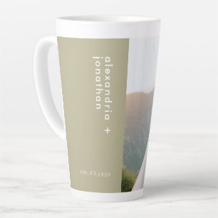 Personalisierter Foto- und Text-Latte-Mug in Salbe Milchtasse