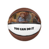 Personalisierter Foto- und Text-Mini-Basketball Mini Basketball (Vorderseite)