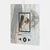 Personalisierter Foto- und Text-Musik-Player Ornament Aus Glas (Vorderseite links)