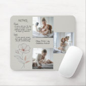 Personalisierter Foto- und Textmüttertag Mousepad (Mit Mouse)