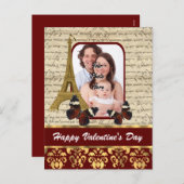 Personalisierter Foto Valentinstag Feiertagspostkarte (Vorne/Hinten)