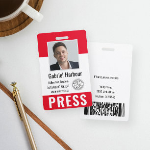 Personalisierter Fotoausweis und Logo Journalisten Ausweis
