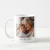 Personalisierter Fotobecher – „Beste Oma ever“ Kaffeetasse (Links)