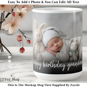 Personalisierter Fotobecher Oma, moderne einfache  Kaffeetasse
