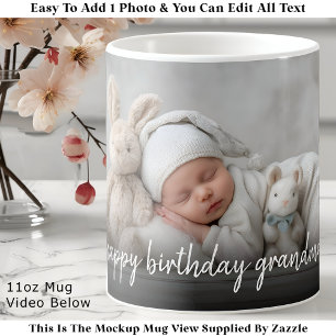 Personalisierter Fotobecher Oma, moderne einfache  Kaffeetasse