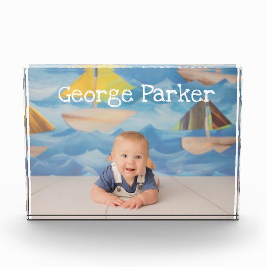 personalisierter Fotoblock mit Namen (Vorderseite)