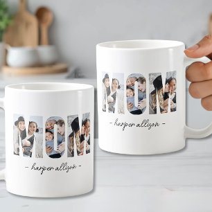 Personalisierter Fotobuchstabe Mama Kaffeetasse