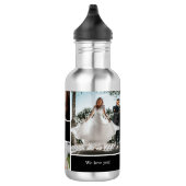 Personalisierter FotoCollage Bester Vater je Edelstahlflasche (Rechts)