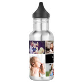 Personalisierter FotoCollage Bester Vater je Edelstahlflasche (Links)