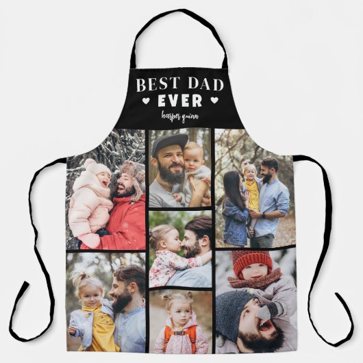Personalisierter FotoCollage Bester Vater Schürze (Vorderseite)