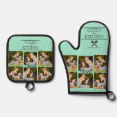 Personalisierter Fotocollage Oven Mitt & Pot Holde Ofenhandschuh & Topflappen-Set (Vorderseite)