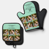 Personalisierter Fotocollage Oven Mitt & Pot Holde Ofenhandschuh & Topflappen-Set (Vorderseite/Rückseite)
