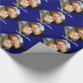 Personalisierter Fotofamiliengeburtstag Geschenkpapier (Ecke)
