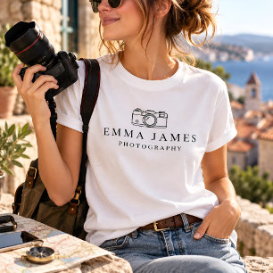Personalisierter Fotograf mit individuellem Namen T-Shirt