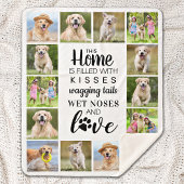 Personalisierter Fotomaterial Collage Hund Lover Sherpadecke