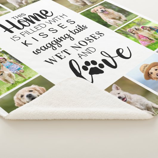Personalisierter Fotomaterial Collage Hund Lover Sherpadecke (3/4)