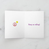 Personalisierter Fox auf Roller-Skaten Karte (Innenseite)