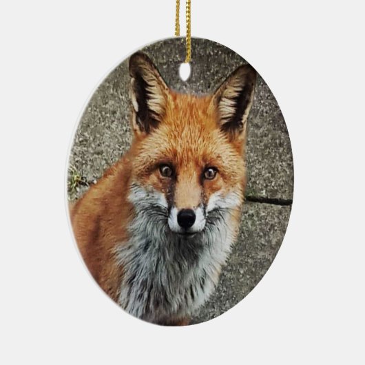 personalisierter Fox Keramik Ornament (Rechts)