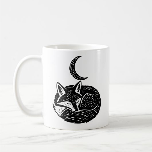 Personalisierter Fox & Moon Becher Kaffeetasse (Links)