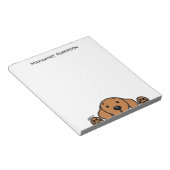 Personalisierter Fox Red Labrador, der den Editor  Notizblock (angewinkelt)